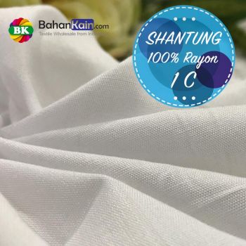 Kain Santung 1C Putih Optik - 115 CM